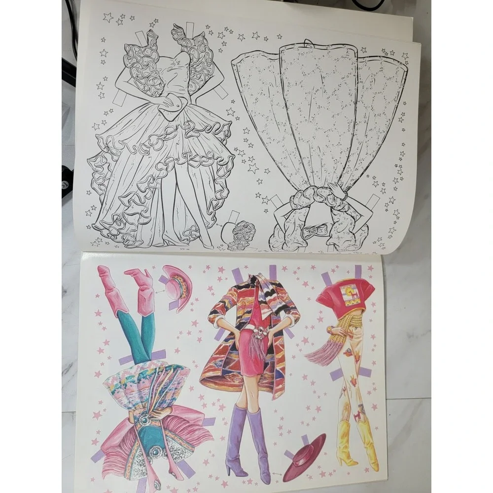 Vintage Barbie Deluxe Golden Paper‎ Doll Book 1991 Never Used 1690 Uncut